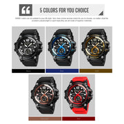 SKMEI 1725 Three Time LED Digital Display Timing Luminous Electronic Watch(Rose Gold)