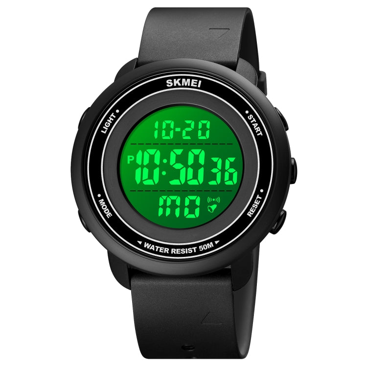 SKMEI 1736 Triplicate Round Dial Timing LED Digital Display Luminous Electronic Watch(Black and White)