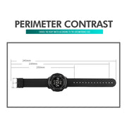 SKMEI 1736 Triplicate Round Dial Timing LED Digital Display Luminous Electronic Watch(Black)