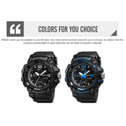 SKMEI 1742 Four-screen LED Digital Display Luminous Sports Shockproof Electronic Watch for Men(Blue)