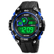 SKMEI 1756 Dual Time Countdown Alarm Clock Men Sports Luminous Electronic Watch(Blue) - free shipping - PMC TechLife - Order now!