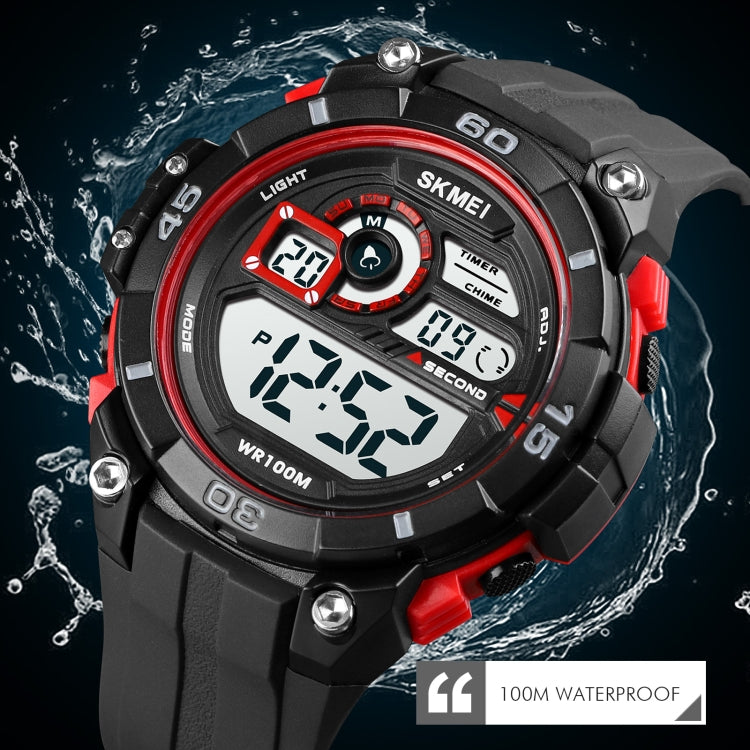 SKMEI 1756 Dual Time Countdown Alarm Clock Men Sports Luminous Electronic Watch(Blue)