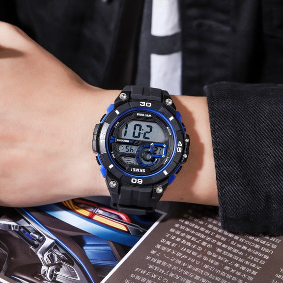 SKMEI 1756 Dual Time Countdown Alarm Clock Men Sports Luminous Electronic Watch(Red)