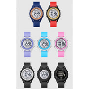 SKMEI 1758 Multifunctional LED Digital Display Luminous Silicone Strap Electronic Watch(Black White)