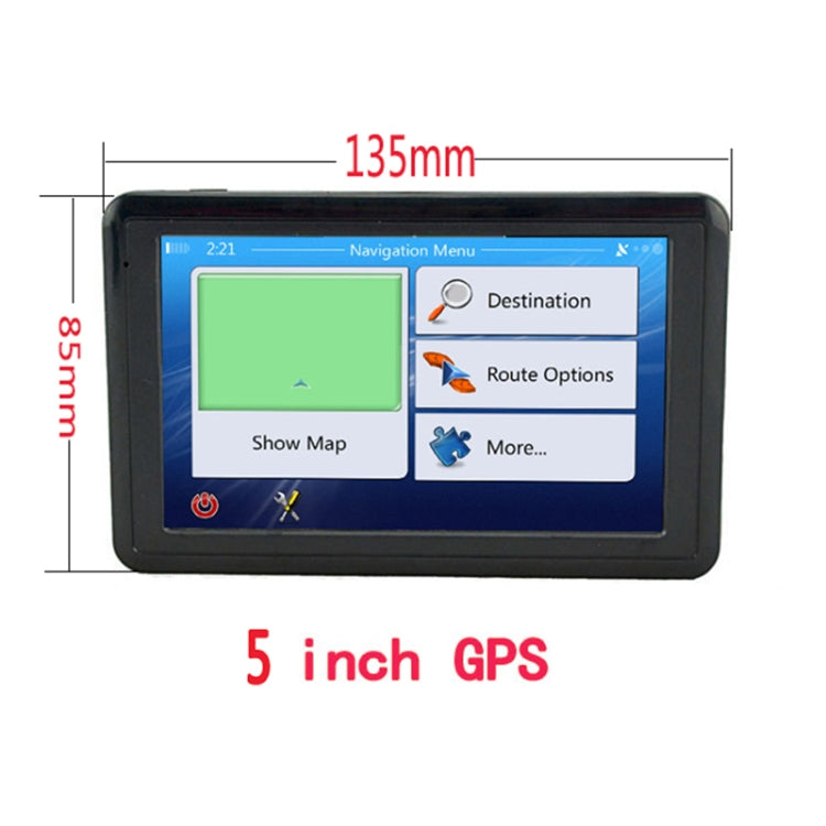 Q5 Car 5 inch HD TFT Touch Screen GPS Navigator Support TF Card / MP3 / FM Transmitter, Specification:Middle East Map