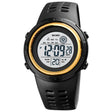 SKMEI 1773 Triplicate Round LED Dual Time Digital Display Colorful Backlight Electronic Watch(Gold White) - free shipping - PMC TechLife - Order now!