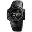 SKMEI 1773 Triplicate Round LED Dual Time Digital Display Colorful Backlight Electronic Watch(Black) - free shipping - PMC TechLife - Order now!