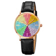 SKMEI 1811 Eight Color Diamond Round Dial Quartz Watch for Ladies(Black Leather Belt) - free shipping - PMC TechLife - Order now!