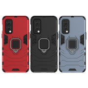 For OnePlus Nord 2 5G PC + TPU Shockproof Protective Case with Magnetic Ring Holder(Navy Blue)
