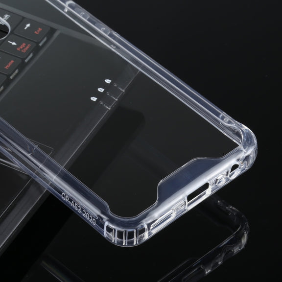 For OPPO A53 / A32 Four-corner Shockproof Transparent TPU + PC Protective Case