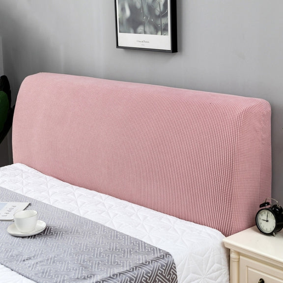 Polar Fleece Elastic Full Covered Headboard Dust Cover, Size:220cm(Pink)