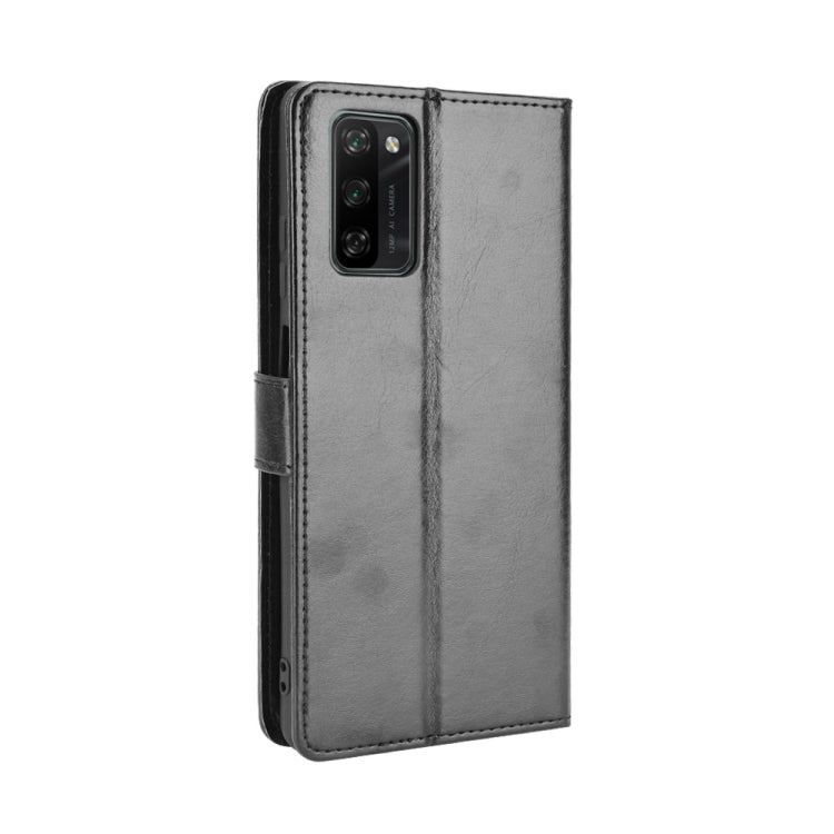 For Blackview A100 Crazy Horse Texture Horizontal Flip Leather Case with Holder & Card Slots & Lanyard(Black)