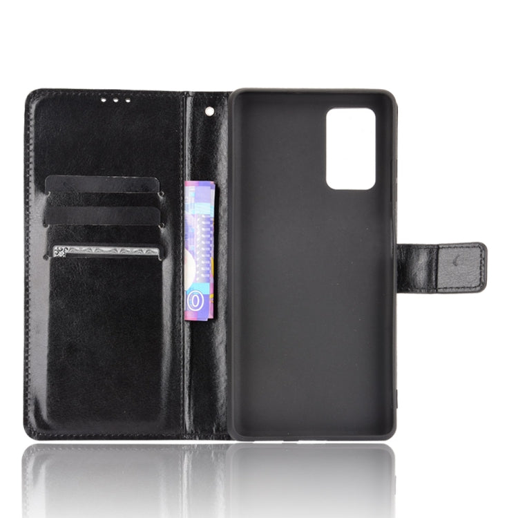 For Blackview A100 Crazy Horse Texture Horizontal Flip Leather Case with Holder & Card Slots & Lanyard(Black)