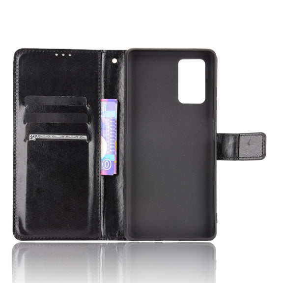 For Blackview A100 Crazy Horse Texture Horizontal Flip Leather Case with Holder & Card Slots & Lanyard(Black)