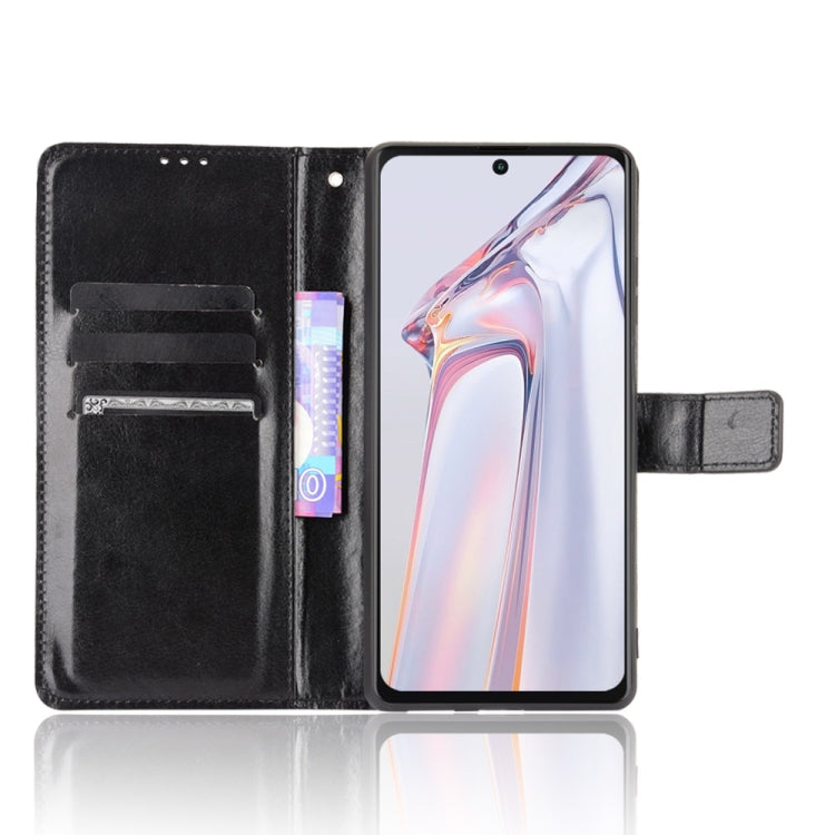 For Blackview A100 Crazy Horse Texture Horizontal Flip Leather Case with Holder & Card Slots & Lanyard(Black)