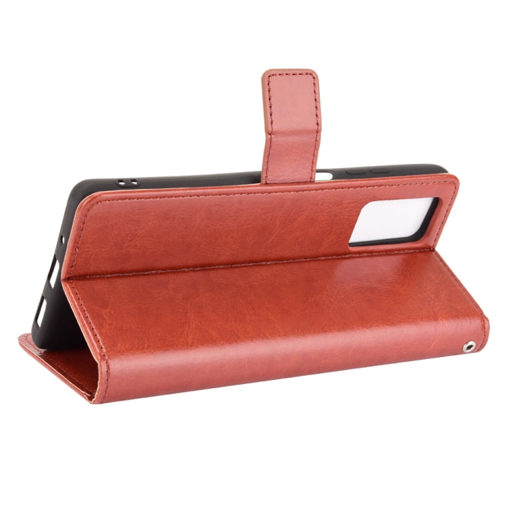 For Blackview A100 Crazy Horse Texture Horizontal Flip Leather Case with Holder & Card Slots & Lanyard(Brown)