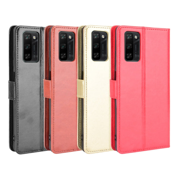 For Blackview A100 Crazy Horse Texture Horizontal Flip Leather Case with Holder & Card Slots & Lanyard(Red)