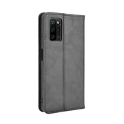 For Blackview A100 Magnetic Buckle Retro Crazy Horse Texture Horizontal Flip Leather Case with Holder & Card Slots & Photo Frame(Black)