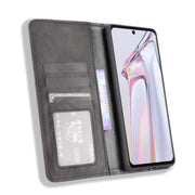 For Blackview A100 Magnetic Buckle Retro Crazy Horse Texture Horizontal Flip Leather Case with Holder & Card Slots & Photo Frame(Black)
