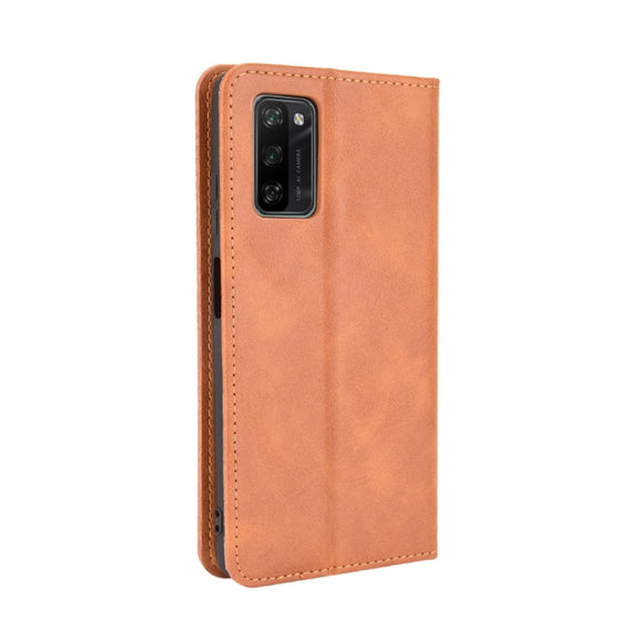 For Blackview A100 Magnetic Buckle Retro Crazy Horse Texture Horizontal Flip Leather Case with Holder & Card Slots & Photo Frame(Brown)