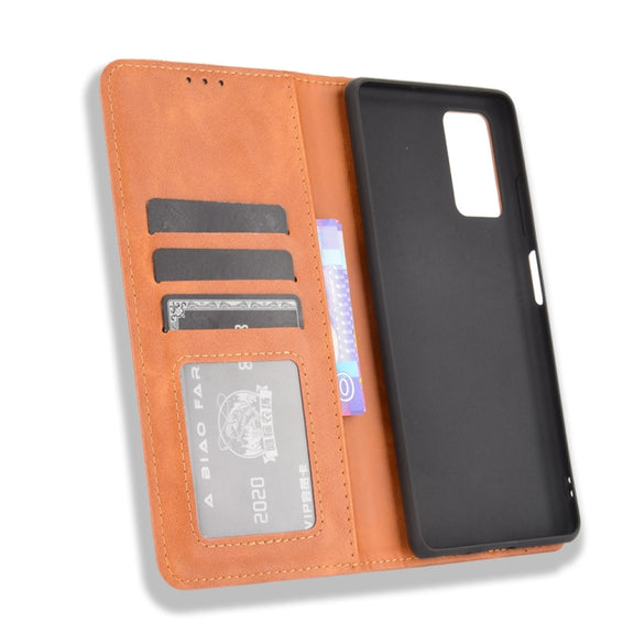 For Blackview A100 Magnetic Buckle Retro Crazy Horse Texture Horizontal Flip Leather Case with Holder & Card Slots & Photo Frame(Brown)