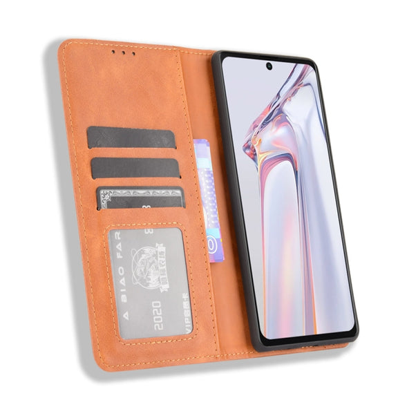 For Blackview A100 Magnetic Buckle Retro Crazy Horse Texture Horizontal Flip Leather Case with Holder & Card Slots & Photo Frame(Brown)