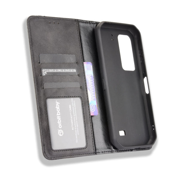 For Ulefone Armor 11 5G / Armor 11T 5G Magnetic Buckle Retro Crazy Horse Texture Horizontal Flip Leather Case with Holder & Card Slots & Photo Frame(Black)