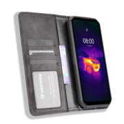 For Ulefone Armor 11 5G / Armor 11T 5G Magnetic Buckle Retro Crazy Horse Texture Horizontal Flip Leather Case with Holder & Card Slots & Photo Frame(Black)