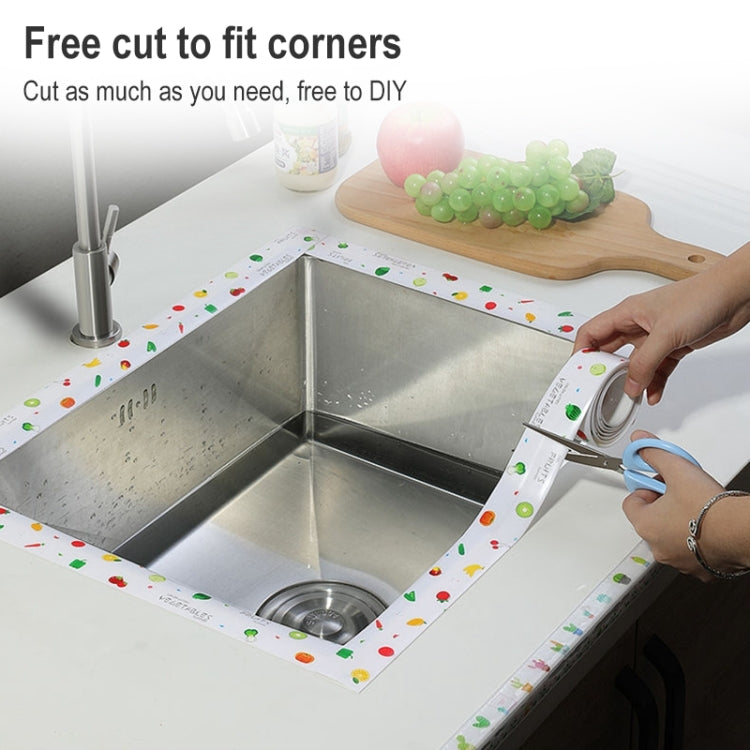 Kitchen Beauty Stitching Stickers Water-resistant Mildew Proof Moisture Proof High Temperature Sticker, Style:White Background(Grove)