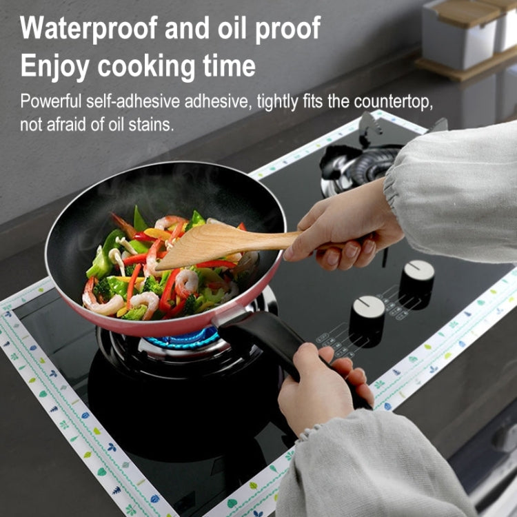 Kitchen Beauty Stitching Stickers Water-resistant Mildew Proof Moisture Proof High Temperature Sticker, Style:White Background(Grove)