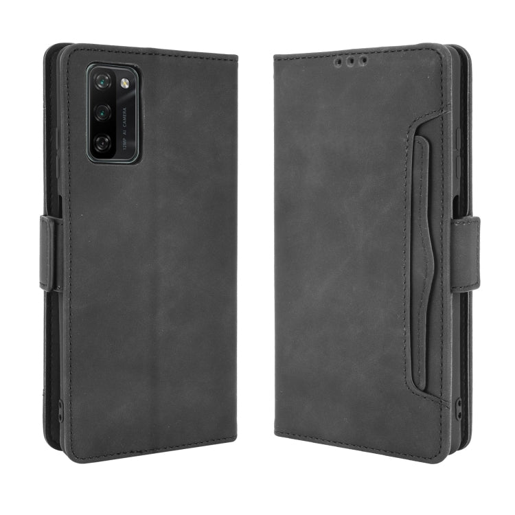 For Blackview A100 Skin Feel Calf Pattern Horizontal Flip Leather Case with Holder & Card Slots & Photo Frame(Black)