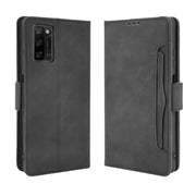 For Blackview A100 Skin Feel Calf Pattern Horizontal Flip Leather Case with Holder & Card Slots & Photo Frame(Black)