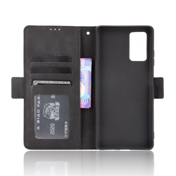 For Blackview A100 Skin Feel Calf Pattern Horizontal Flip Leather Case with Holder & Card Slots & Photo Frame(Black)