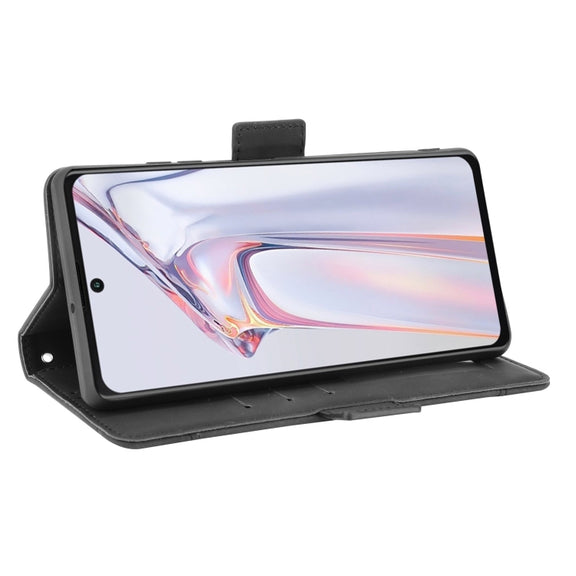 For Blackview A100 Skin Feel Calf Pattern Horizontal Flip Leather Case with Holder & Card Slots & Photo Frame(Black)