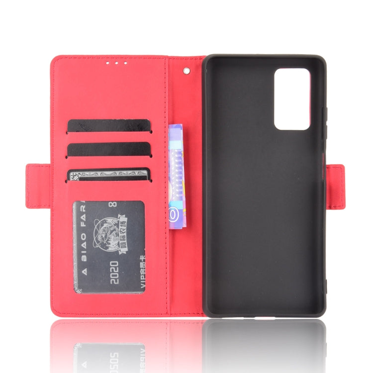 For Blackview A100 Skin Feel Calf Pattern Horizontal Flip Leather Case with Holder & Card Slots & Photo Frame(Red)