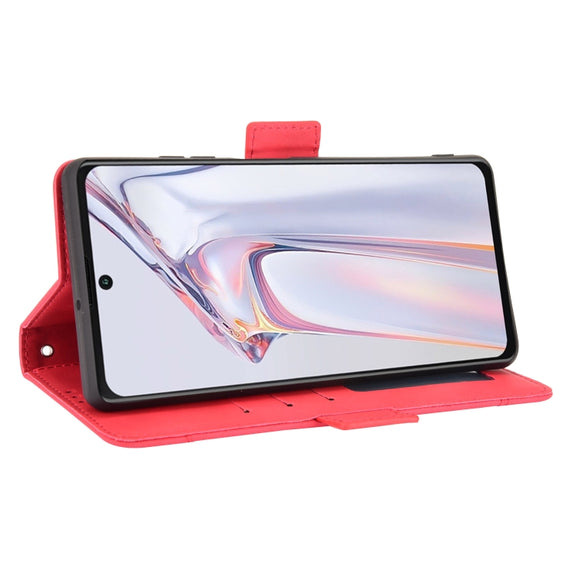 For Blackview A100 Skin Feel Calf Pattern Horizontal Flip Leather Case with Holder & Card Slots & Photo Frame(Red)