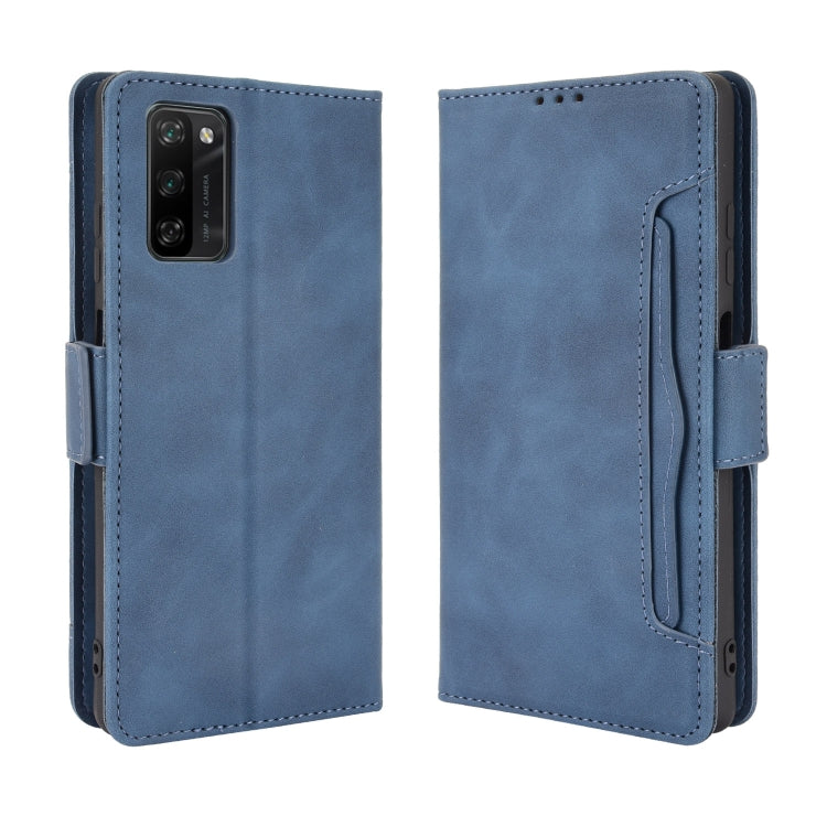 For Blackview A100 Skin Feel Calf Pattern Horizontal Flip Leather Case with Holder & Card Slots & Photo Frame(Blue)