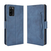 For Blackview A100 Skin Feel Calf Pattern Horizontal Flip Leather Case with Holder & Card Slots & Photo Frame(Blue)