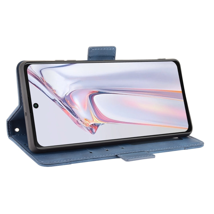 For Blackview A100 Skin Feel Calf Pattern Horizontal Flip Leather Case with Holder & Card Slots & Photo Frame(Blue)