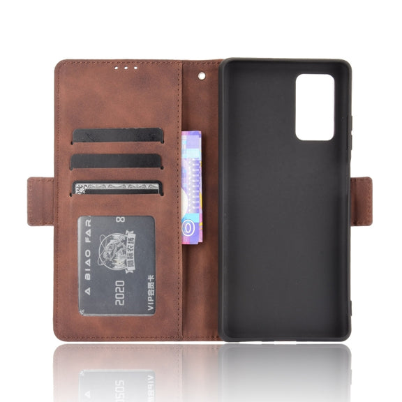 For Blackview A100 Skin Feel Calf Pattern Horizontal Flip Leather Case with Holder & Card Slots & Photo Frame(Brown)