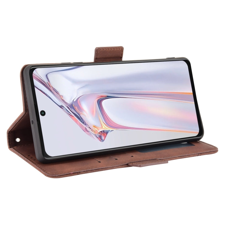 For Blackview A100 Skin Feel Calf Pattern Horizontal Flip Leather Case with Holder & Card Slots & Photo Frame(Brown)