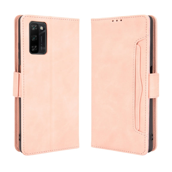 For Blackview A100 Skin Feel Calf Pattern Horizontal Flip Leather Case with Holder & Card Slots & Photo Frame(Pink)