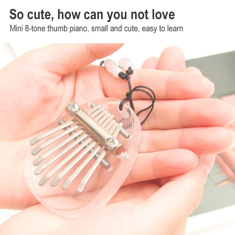 Mini 8 Tone Thumb Piano Kalimba Musical Instruments, Random Packaging(Acrylic Chinchilla)