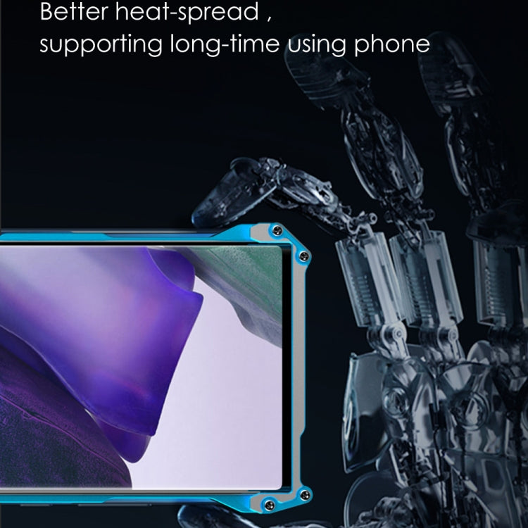 For iPhone 13 R-JUST Shockproof Armor Metal Protective Case(Blue)