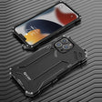 For iPhone 13 Pro Max R-JUST Shockproof Armor Metal Protective Case (Black) - iPhone 13 Pro Max Cases by R-JUST | Online Shopping South Africa | PMC TechLife | Buy Now Pay Later Mobicred