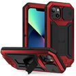 For iPhone 13 mini R-JUST Sliding Camera Shockproof Life Waterproof Dust-proof Metal + Silicone Protective Case with Holder (Red) - iPhone 13 mini Cases by R-JUST | Online Shopping South Africa | PMC TechLife | Buy Now Pay Later Mobicred