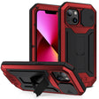 For iPhone 13 R-JUST Sliding Camera Shockproof Life Waterproof Dust-proof Metal + Silicone Protective Case with Holder(Red) - iPhone 13 Cases by R-JUST | Online Shopping South Africa | PMC TechLife | Buy Now Pay Later Mobicred