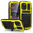 For iPhone 13 Pro Max R-JUST Shockproof Waterproof Dust-proof Metal + Silicone Protective Case with Holder (Yellow) - free shipping - PMC TechLife - Order now!