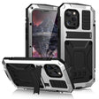 For iPhone 13 Pro Max R-JUST Shockproof Waterproof Dust-proof Metal + Silicone Protective Case with Holder (Silver) - iPhone 13 Pro Max Cases by R-JUST | Online Shopping South Africa | PMC TechLife | Buy Now Pay Later Mobicred