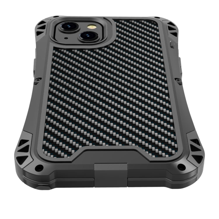 For iPhone 13 mini R-JUST AMIRA Shockproof Dustproof Water-resistant Metal Protective Case (Black)